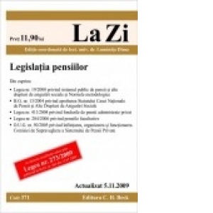 Legislatia pensiilor (actualizat la 05.04.2009). Cod 350