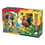 Super Puzzle 240 piese - Pasari de curte