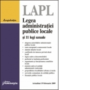 Legea administratiei publice locale si 11 legi uzuale