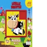 Animale domestice Puzzle 4+1