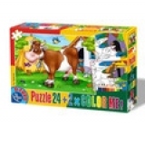 Puzzle 24+2x Color Me - Animale