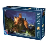 Puzzle 1000 piese Imagini din Romania - Castelul Bran noaptea