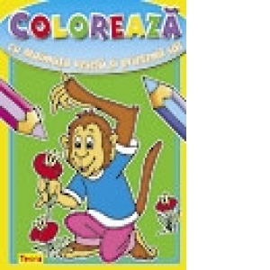 Coloreaza cu Maimuta vesela si prietenii sai