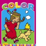 Carte de colorat - indianca