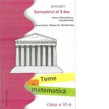 Teme de matematica (clasa a VI-a, semestrul al II-lea, 2010-2011)