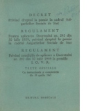 Decret Nr. 292 din iulie 1959 privind dreptul la pensie in cadrul asigurarilor sociale de stat + Regulamentele de aplicare