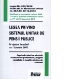 Legea privind sistemul unitar de pensii publice. In vigoare incepand cu 1 ianuarie 2011