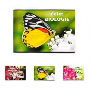 Caiet biologie 16 file, format B5