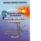 Memorator si indrumar de matematica. Analiza matematica pentru liceu