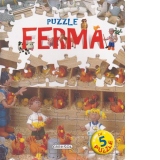 Ferma. Carte-puzzle cu 24 de piese (contine 5 puzzle)