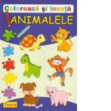 Coloreaza si invata - Animalele