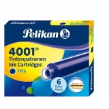 Patroane cerneala 4001, dimensiune standard, culoare albastru royal, set 6