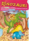 Dinozauri. Carte de colorat + poster cu informatii + abtibilduri