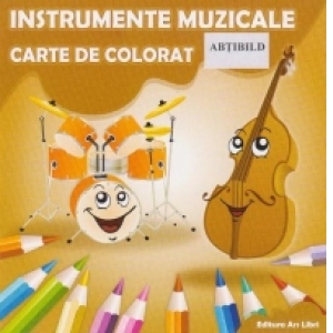 Carte de colorat cu abtibilduri. Instrumente muzicale