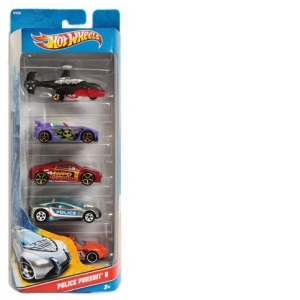 HotWheels set 5 masinute - Police Pursuit 5