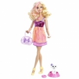 Papusi Barbie Fashionistas cu animale de companie - Blonda cu animal de companie