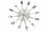 Ceas metalic de perete de bucatarie Fork & Spoon II