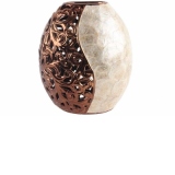 Vaza ceramica cu sidef Brown Pearl 25x16,5x29 cm