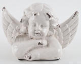 Figurina ceramica alba Ingeras 