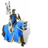 Cavaler cu cal pentru turnir, albastru