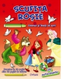 Scufita Rosie. Colorezi si inveti sa scrii (contine 28 de autocolante)