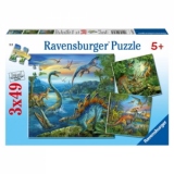 Puzzle Farmecul Dinozaurilor, 3X49 Piese