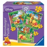 Puzzle Winnie The Pooh, 3 buc in Cutie, 25/36/49 piese