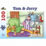Puzzle 100 piese - Tom si Jerry cu Stropitoare