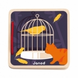 Carte din lemn - Animale de companie - Janod (J08137)