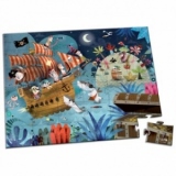 Puzzle in cutie &quot;Vanatoarea de comori&quot; - Janod (J02922)