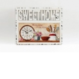 Ceas de lemn de perete Sweet Home 40 x1x32 cm