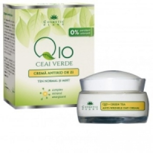 Crema antirid de zi Q10 + ceai verde si complex mineral energizant (50 ml)