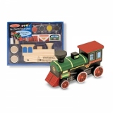 Trenulet din lemn de asamblat si pictat Melissa and Doug