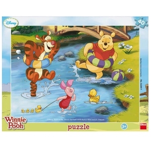 Puzzle - Invatam sa inotam cu Winnie (40 piese)