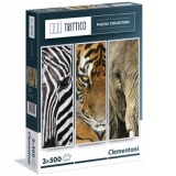 Puzzle 3X500 piese - Animals - Clementoni 39307