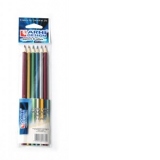 Set 6 creioane color metalizate -  ambalare blister
