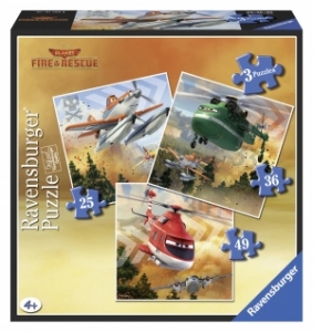 Puzzle Planes Echipa De Salvare Impotriva Focului 25/36/49 piese