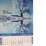 Calendar de perete 2016 cu imagini Blue 30x42 cm, 6 file, capsat (KI029)