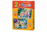 Puzzle 2 in 1 (165+300 piese) Beautiful Mermaids 21109