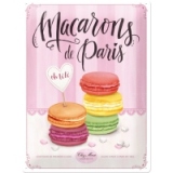 Placa metalica de decor 30x40 Macarons de Paris