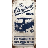 Placa metalica de decor 25x50 VW Bulli - The Original Ride