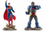 Set 2 Figurine Schleich Superman Vs Darkseid Scenery Pack