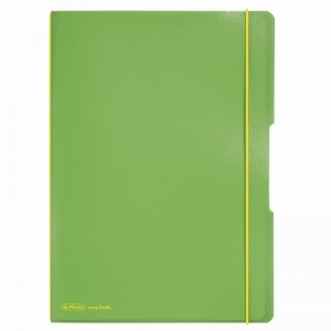 CAIET MY.BOOK FLEX A4 2X40F DICTANDO+PATRATELE VERDE DESCHIS TRANSPARENT CU LOGO GALBEN