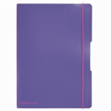 CAIET MY.BOOK FLEX A4 2X40F DICTANDO+PATRATELE VIOLET TRANSPARENT CU LOGO ROZ