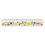 RIGLA PLASTIC 17CM SMILEYWORLD RAINBOW