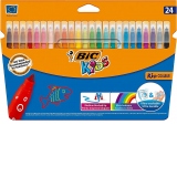 Carioci 24 culori ultralavabile Kid Couleur Bic