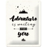 Placa metalica de decor 15X20 Adventure is waiting for you