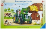 Puzzle Tractor La Ferma, 15 Piese