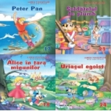 Lumea povestilor 4 povesti (Peter Pan, Alice in Tara Minunilor, Soldatelul de plumb, Uriasul egoist)