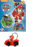 Paw Patrol - Carte cu activitati si masinuta